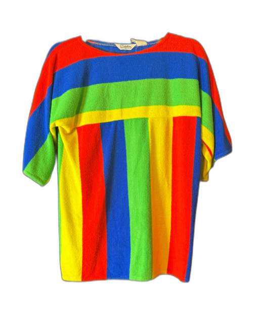 Neon stripes Catalina terry cloth shirt