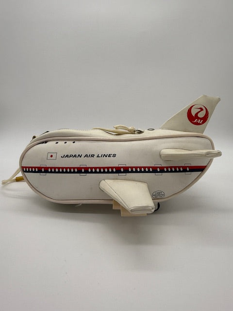 Japan Air Lines Airplane purse with wheels and functional zipper