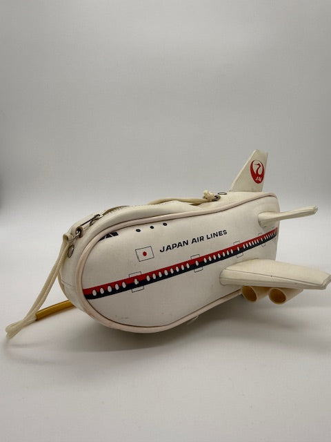 Japan Air Lines Airplane purse with wheels and functional zipper