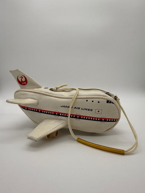 Japan Air Lines Airplane purse with wheels and functional zipper