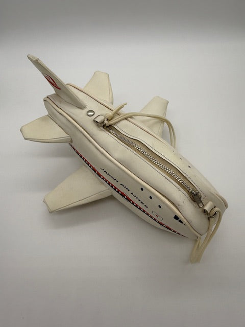 Japan Air Lines Airplane purse with wheels and functional zipper