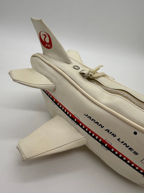 Japan Air Lines Airplane purse with wheels and functional zipper