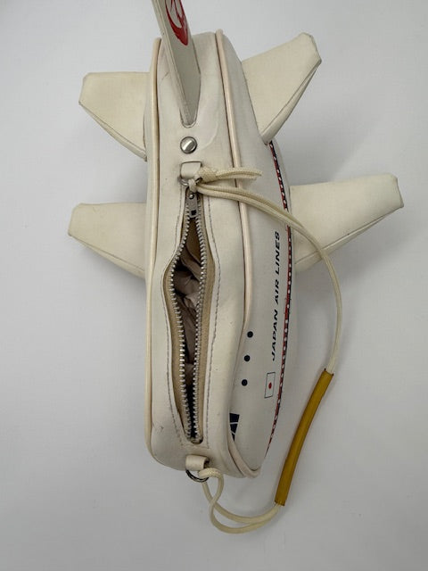 Japan Air Lines Airplane purse with wheels and functional zipper