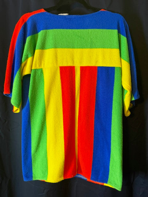 Neon stripes Catalina terry cloth shirt