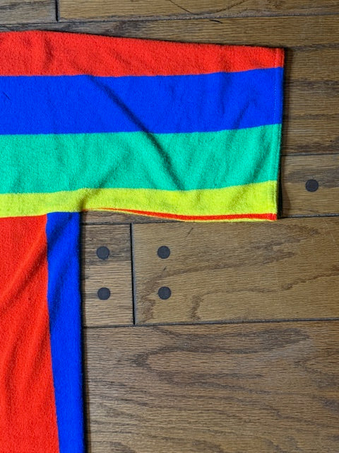 Neon stripes Catalina terry cloth shirt