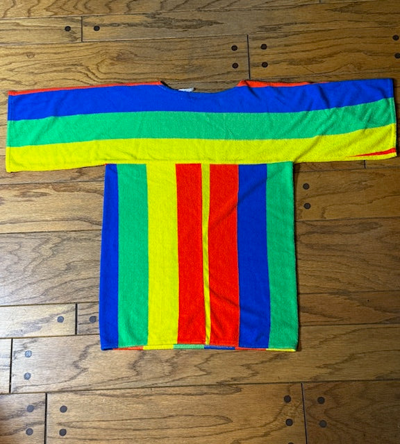 Neon stripes Catalina terry cloth shirt