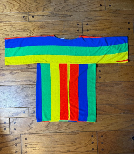 Neon stripes Catalina terry cloth shirt