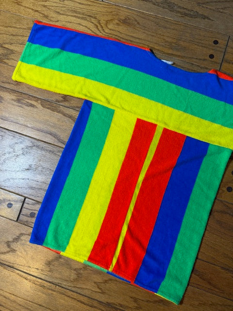 Neon stripes Catalina terry cloth shirt