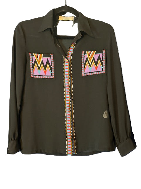 South Western sheer long sleeve