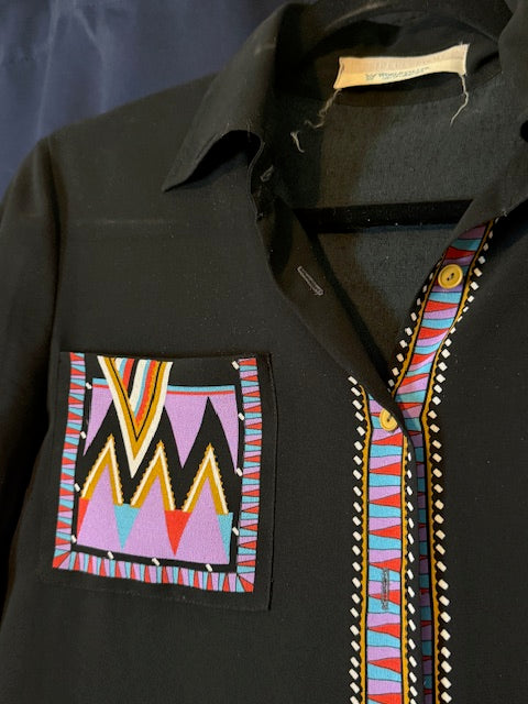 South Western sheer long sleeve