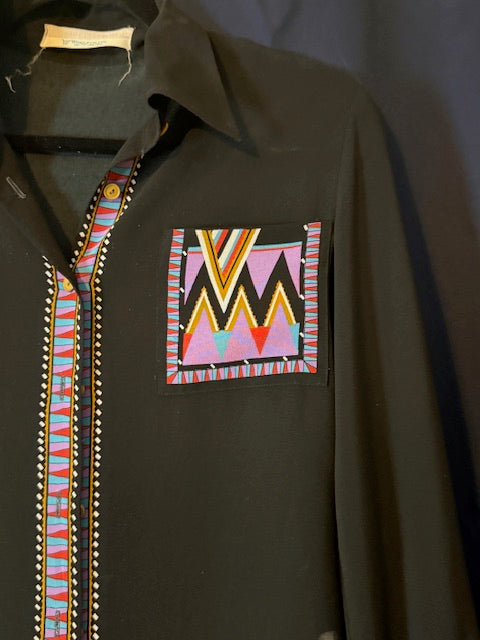 South Western sheer long sleeve