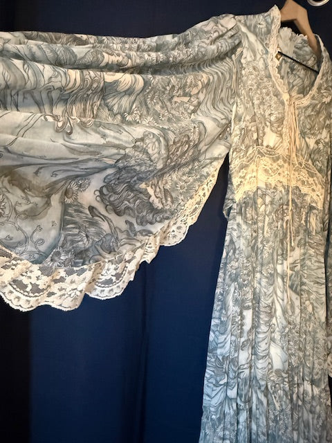 Rare fairy print Gunne Sax