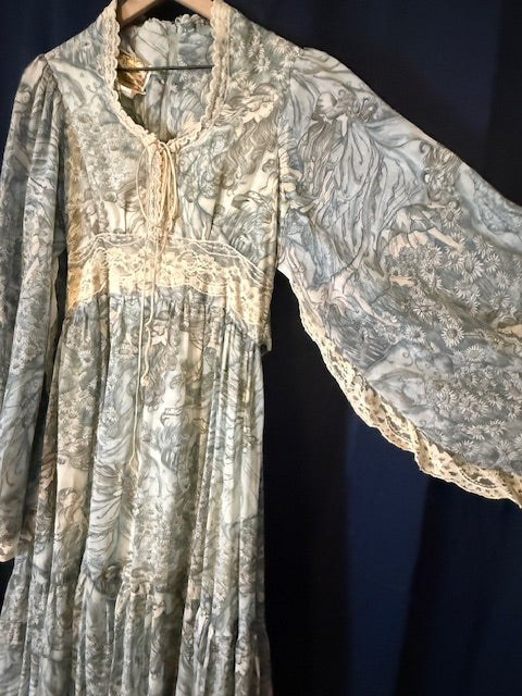 Rare fairy print Gunne Sax