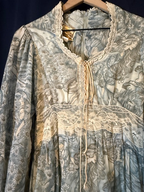 Rare fairy print Gunne Sax